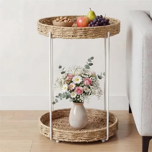 Mai & Mai Beistelltisch rund Ø37×H55 cm, weiß