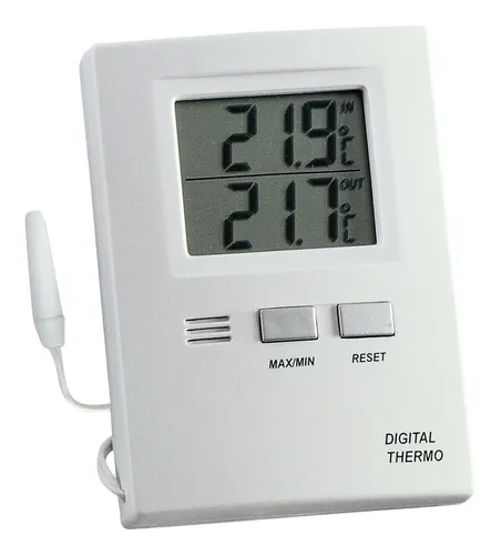TFA Thermometer Maxima-Minima Elektrisch, Kunststoff, weiß - 30.1012 - Präzises Maxima-Minima Thermometer aus Kunststoff, ideal für Innenräume, ermöglicht die einfache Überwachung von Temperaturveränderungen.