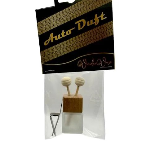 WonderWax Auto Duft Lufterfrischer Clip Quadrat Milchglas 8 ml|Innenraum Deko Parfüm Car Scent Baum Geruch Luxus Clippe Sommerpunsch