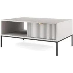 Furnlux Couchtisch Nova Sands, Grau, 104x48x68 cm, Modernes Design für jedes Wohnzimmer