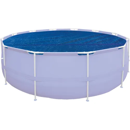 Solarabdeckplane 366 für Frame Pool - Rund, 340 cm Durchmesser, blau. Schützt und heizt Ihr Poolwasser effektiv, ideal für Überwinterung und Quick-Up-Pools.