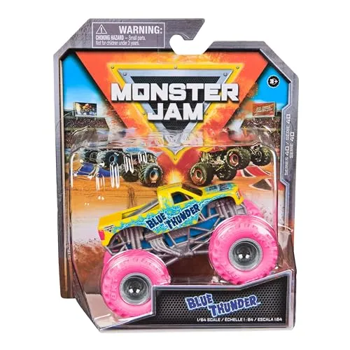 Monster Jam 2025 Official 1:64 Diecast Truck Series 40 Electruck Crew Blue Thunder
