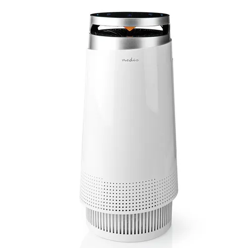 Nedis Luftreiniger AIPU100 CWT - Luftreiniger für Räume bis 20 m², mit HEPA-Filter für 99,99% Partikelentfernung und integriertem Ionisator für saubere Luft. Ideal für Allergiker und nächtlichen Betrieb im Schlafzimmer.