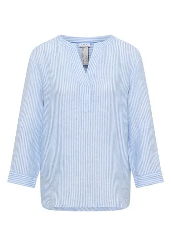 Cecil Damen 3/4-Arm Bluse mit Split Neck aus Leinen von CECIL