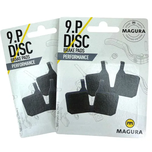 Magura MT Original Fahrrad Bremsbeläge 9.P Performance Grau (2 Paar) - Hochwertige Bremsbeläge für MTB und E-Bikes, speziell für Magura Modelle MT5, MT7 und MT Trail. Sichern Sie zuverlässige Bremskraft bei jedem Einsatz.