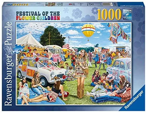 Ravensburger Puzzle Blumenkinder Festival 1000 Teile - Puzzle für Kinder ab 12 Jahren, bietet stundenlangen Spaß und fördert die Konzentration und Kreativität.