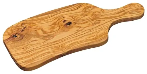 Kesper Schneidebrett aus Olivenholz, 39x16,5x1,6cm - Hackbretter aus hochwertigem Olivenholz, spülmaschinengeeignet und ideal für stilvolles Kochen und Servieren.