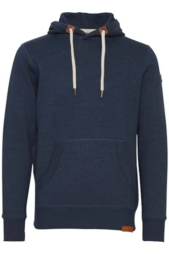 Solid TripHood Herren Kapuzenpullover - Insignia Blue Melange - Kapuzenpullover für Herren mit kuschelweichem Fleece-Innenfutter, ideal für entspannte Looks und nachhaltige Materialien.