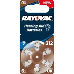 Varta V312B 6er Blister Hörgeräte-Batterien