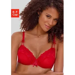 Nuance Bügel-BH mit dekorativer Schnürung und Zierschleifen in rot von Nuance
