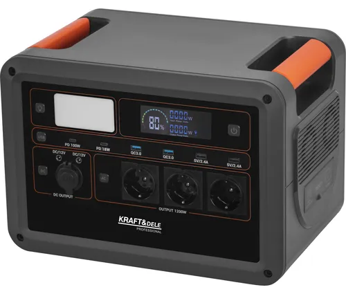 KRAFT&DELE Inverter Stromerzeuger KD5532 – Tragbare Power Station 1152Wh