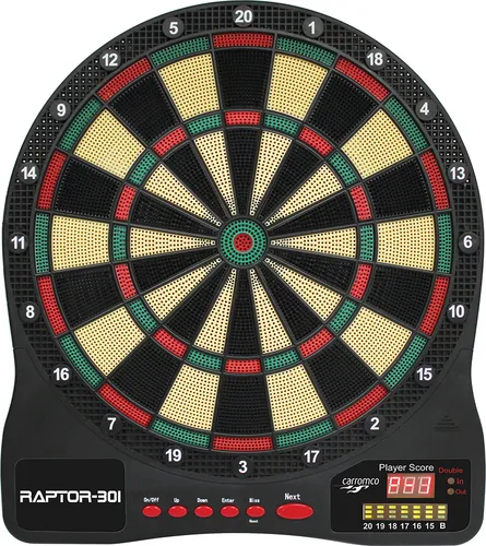 Carromco Dartscheibe RAPTOR-301: Elektronisch für 1-8 Spieler