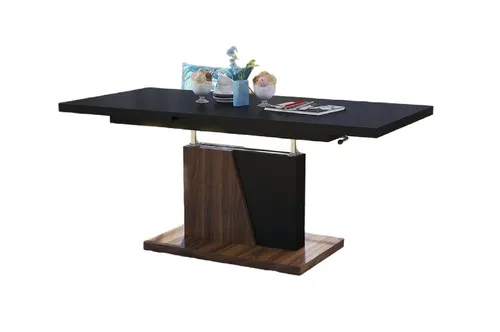 Mazzoni Grand Noir Ausziehbarer Couchtisch 120/180cm - Beistelltisch fürs Wohnzimmer mit praktischer Ausziehfunktion von 120 cm auf 180 cm, ideal für kleine Räume - vielseitig nutzbar als Couchtisch, Esstisch oder Arbeitstisch.