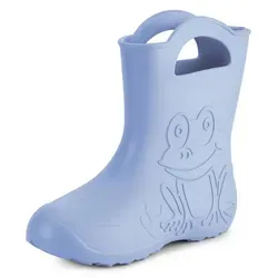 Ladeheid Damen federleichte Eva Gummistiefel LA-CA-09 (Hellblau, 38/39 EU) - Leichte und wasserdichte Gummistiefel aus EVA mit fröhlichem Froschdesign, ideal für Mütter und Kinder, rutschfest und bequem für jeden Regentag.