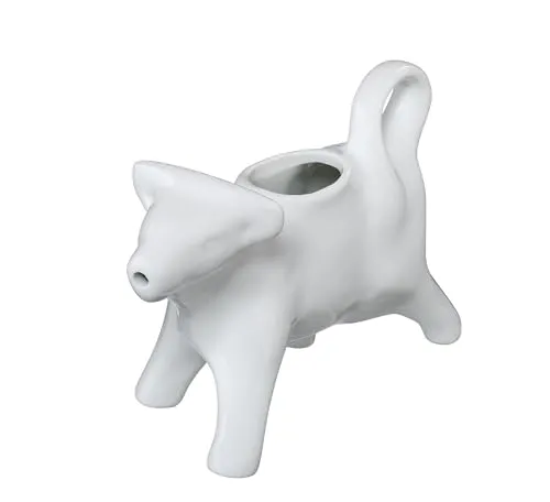 cilio Milchkuh Milchkännchen | Porzellan | Milchkanne in Kuhform | Mit Henkelgriff | Kännchen für Kaffeemilch und Kaffeesahne | Frühstückstisch Deko | Inhalt 125 ml