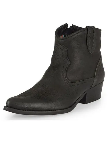 FELMINI Stiefelette Veloursleder - Schwarz - 38 - Moderne Cowboy-Stiefelette von Felmini mit hochwertigem Veloursleder. Vielseitig kombinierbar für lässige oder schicke Outfits. Ein Must-Have für jeden Schuhschrank!