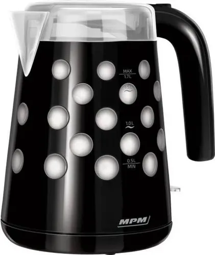 MPM MCZ-86 Elektrischer Wasserkocher 1,7 L - Kabelloser Wasserkocher mit BPA-freiem Gehäuse, 2200W Leistung für schnelles Aufkochen und praktischem Anti-Kalk-Filter. Ideal für Tee- und Kaffeeliebhaber!