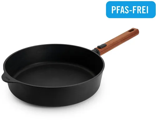 Woll Guss-Hochrandpfanne ECO LOGIC QXR - 28 cm - Pfanne aus hochwertigem Aluminium, made in Germany. Genieße gleichmäßige Wärmeverteilung und eine langlebige Antihaftbeschichtung für müheloses Kochen und einfache Reinigung.