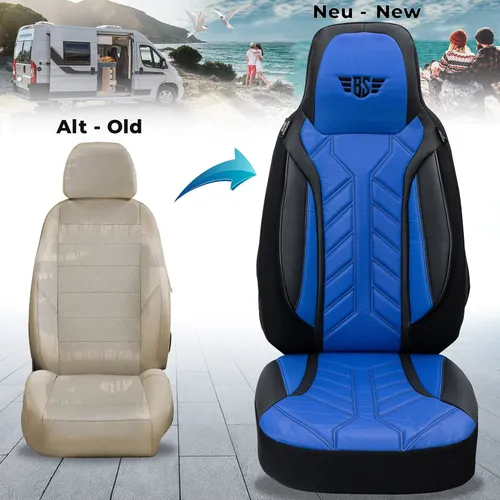 BREMER SITZBEZÜGE Autositzbezug für Fiat Ducato, Jumper, Boxer (DPL506) - Hochwertige Schonbezüge für Fiat Ducato, Jumper und Boxer, atmungsaktiv und pflegeleicht. Ideal für Wohnmobile, bieten Komfort und Schutz bei langen Fahrten.