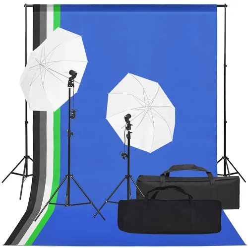 vidaXL Fotostudio-Set mit Beleuchtung - Softboxen mit hervorragender Beleuchtungsleistung durch Tageslichtlampen (5500K), ideal für professionelle Fotografie und einfach zu transportieren dank Tragetasche.