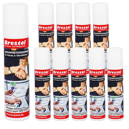 DESINFEKTIONSSPRAY to go 10x 100 ml SET Handdesinfektion Oberflächendesinfektion