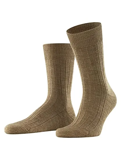 FALKE Herren Socken Teppich Im Schuh M So Wolle einfarbig 1 Paar, Braun Nutmeg Melange 5410, 39-40