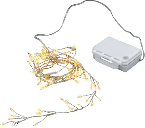 LED Draht Lichterkette - 100 LED / 8 Funktionen - Micro Cluster Lichterkette mit Timer