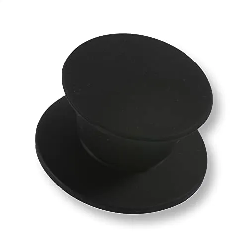 Kerafactum® universal Silikon Ersatzgriff Deckel Deckelgriff Topfdeckel Ersatz Griff Knauf passend für Glasdeckel Universal-Ersatz-Knopf hitzebeständiger Silikon-Griff runder Handgriff 1 x schwarz