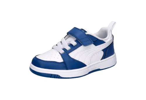 Puma Rebound V6 Lo AC+ PS clyde royal-puma white (21) - Sneaker für Kinder, ideal für den Spielplatz mit recyceltem Obermaterial und strapazierfähiger Außensohle für maximale Haltbarkeit und Unterstützung bei sportlichen Aktivitäten.