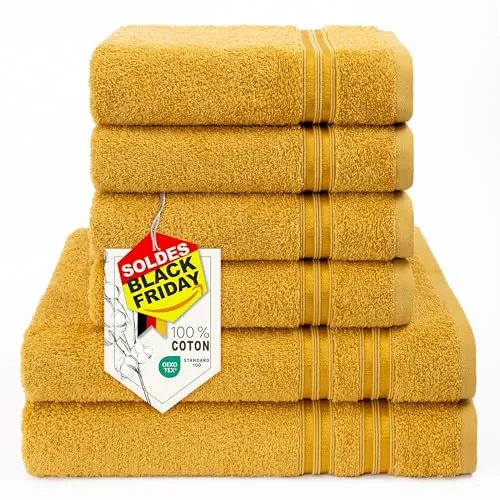 Hammetex 6-teiliges Handtuch Set in gelb von Hammetex