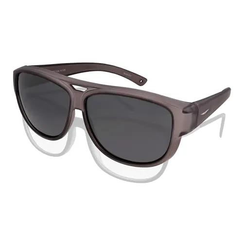ActiveSol Überzieh-Sonnenbrille Kategorie 4 - Sportbrillen für Brillenträger, extra dunkle, polarisierte Linsen bieten maximalen UV-Schutz und reduzieren Spiegelungen für klare Sicht.