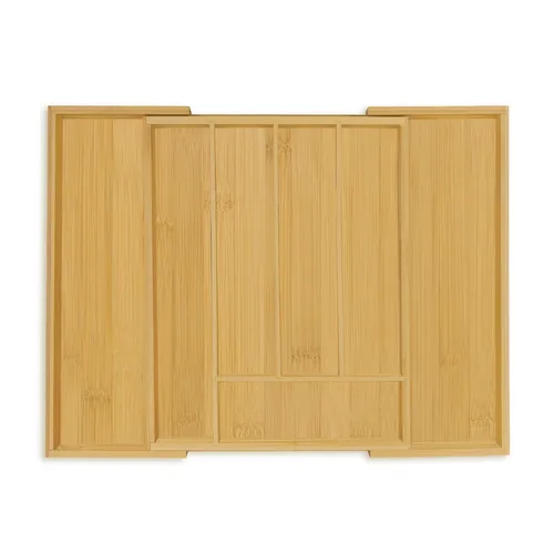 Besteckkasten Besteckorganizer Schubladen-Organizer 7 Fächer Bambus 5 Fächer