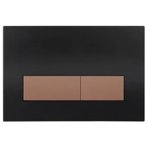 Mendorio WC Drückerplatte, kompatibel mit Geberit Sigma, UP300 & UP320 Serien Betätigungsplatten, mit Doppelspülung, ausgestattet mit Spülhebel-Set (Matt Schwarz & Bronze Knopf)