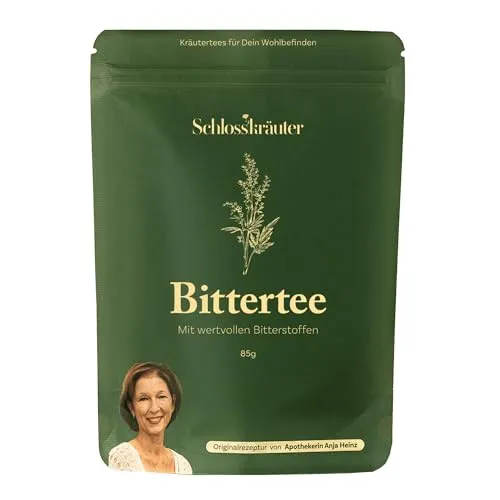 Bittertee Kräutertee mit Bitterkräutern 85g | Schlosskräuter Tee mit Bitterstoffen aus Wermutkraut, Enzian & Tausendgüldenkraut | 100% natürlicher Tee