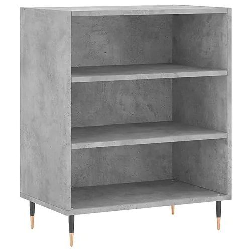 vidaXL Sideboard Betongrau 57x35x70 cm - Stylisches Sideboard in Betongrau, aus hochwertigem Holzwerkstoff mit stabilen Eisenbeinen. Bietet viel Stauraum und eine ideale Fläche für Dekoartikel - perfekt für jedes Zuhause!