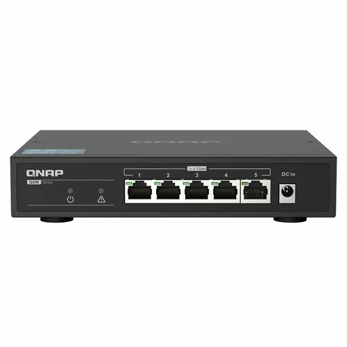 Qnap QSW-1105-5T - 5-Port 2,5GbE Switch, lüfterlos und ideal für geräuschlose Netzwerklösungen