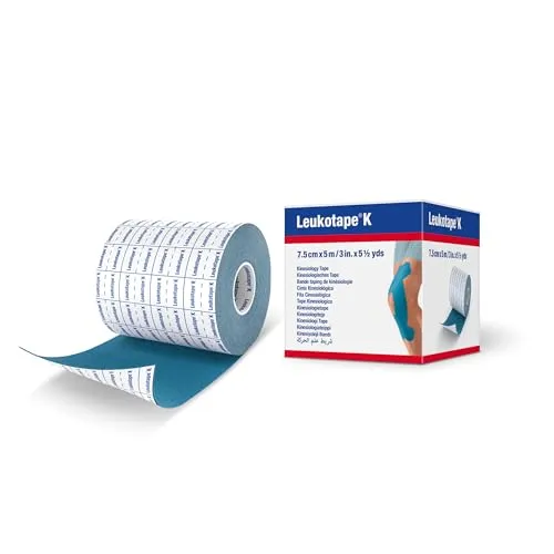 Leukotape K 7,5 cm blau - flexibler Verband - Arzneimittel - Rezeptfreies Leukotape zur sicheren Fixierung und Unterstützung von Verbänden, ideal für Sport und Alltag.