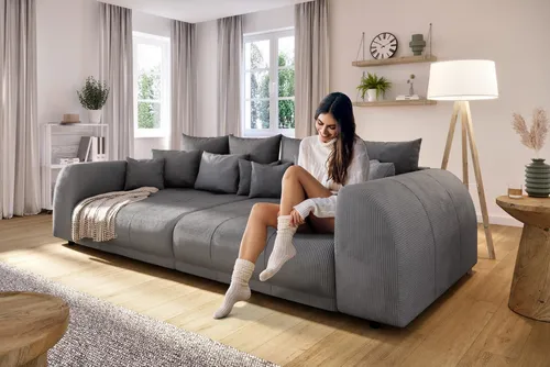 S-Style Big-Sofa Levana 5-Sitzer mit Boxspringfederung