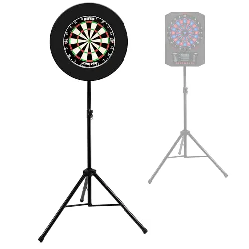 KOTO Heavy Duty Dartständer - Höhenverstellbar & Zusammenklappbar - Elektronische Dartboards - Ideal für flexible Spielmöglichkeiten, stabil und platzsparend, passend für Sisal- und elektronische Dartscheiben.