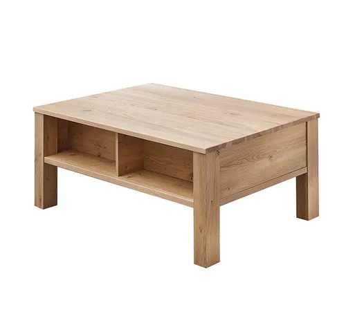Lomadox Couchtisch MORENA-55, montiert, teilmassiv, 155 cm Breit, Softclose-Schublade