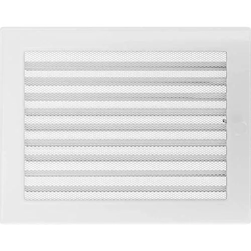 Lüftungsgitter 22x30 Jalousie - Weiß - Zubehör für effiziente Luftzirkulation, aus pulverbeschichtetem Stahl, ideal für Wohnräume und Büros.