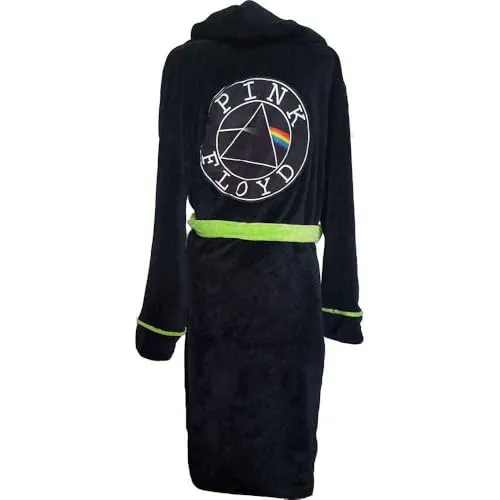 Pink Floyd Bademantel mit Circle Band Logo - Offizieller, superweicher Fleece-Bademantel mit Kapuze, ideal für entspannte Tage. Verfügbar in verschiedenen Größen für perfekten Tragekomfort.