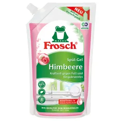 Erdal-Rex GmbH Frosch Himbeere Spülmittel Nachfüllbeutel, hautfreundlich, Nachhaltiges Handspülmittel mit besonders hohen Fettlöseeigenschaften, 800 ml