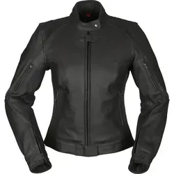 Modeka Helena Lady Lederjacke schwarz 40 - Motorradjacke für Tourenfahrerinnen, gefertigt aus hochwertigem Rindnappaleder mit Stretch-Einsätzen für optimale Passform und Komfort. Zertifiziert nach EN 17092-3:2020 (AA) und ausgestattet mit CE-zertifizierten Protektoren.
