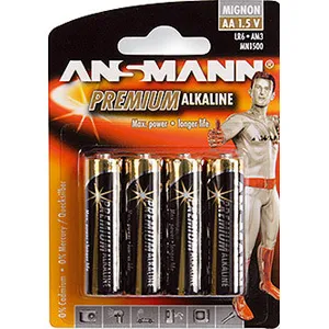 ANSMANN X-Power Alkaline Batterie Mignon AA LR6 - 4er Pack - Hochleistungs-Alkaline Batterien für Geräte mit hohem Strombedarf, ideal für Taschenlampen und Digitalkameras. Lange Haltbarkeit bis zu 7 Jahren und zuverlässige Leistung bei extremen Temperaturen.