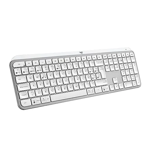Logitech MX Keys S - Hellgrau, Spanisches QWERTY-Layout - Tastatur mit flüssigem Tipperlebnis, automatisierbaren Aufgaben und smarter Beleuchtung für mehr Komfort und Fokus. Ideal für Multi-Device und Multi-OS Nutzung.