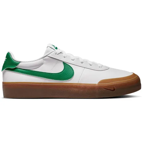 Nike COURT SHOT Sneaker Herren - Weiß-Malachite-Gum Light Brown, Größe 42 - Schicke Schuhe mit zeitlosem Design aus weichem Synthetikleder, ideal für Alltag und Sport; bietet optimalen Tragekomfort dank Polsterung und luftiger Meshfutter.