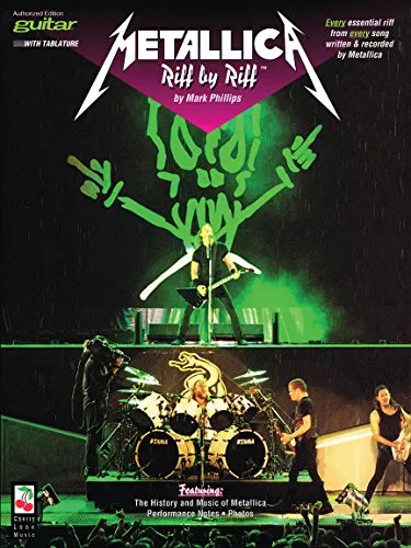 Metallica - Riff by Riff - Guitar (Taschenbuch) von Mark Phillips - Musikbuch über Metallica mit detaillierten Riffs, ideal für Gitarristen und Fans der Band, veröffentlicht von Cherry Lane Music Co.
