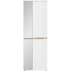 Voleo Garderobenschrank Memphis, Weiß, Eiche Artisan in schwarz von Innostyle