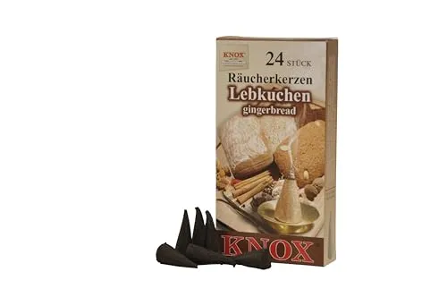 Knox Räucherkerzen/Räucherkegel - Lebkuchen - 24 Stück/Pkg. (1, Lebkuchen)